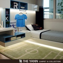 [얀카페트] [핸드메이드 국내제작 축구장]16mm카페트(140x200cm)자녀방 러그 카페트