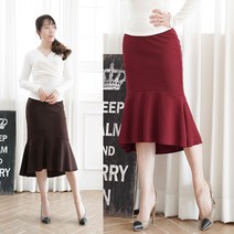 바닐라나인 머메이드 프릴 언발 스커트