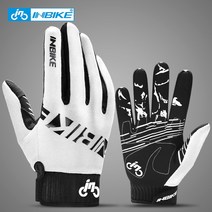 INBIKE 전체 손가락 MTB 장갑 터치 스크린 사이클링 장갑 안티 슬립 자전거 장갑 남자 여자 스포츠 오토바이 MTB 자전거 장갑|사이클링 장갑|, XXL