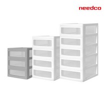 플라스틱 다용도 서랍장 사무실 팬트리 미니 수납 정리함, 화이트, 4단