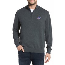 CUTTER & BUCK 버팔로 빌즈 - 레이크몬트 레귤러 핏 쿼터 지퍼 스웨터