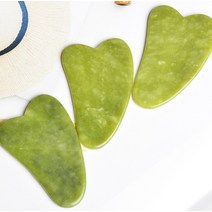얼굴 바디 승모근 천연옥 괄사마사지기, 1개, 화이트