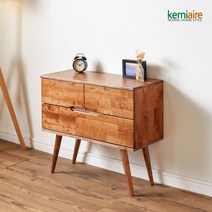 케미에르 미소 고무나무원목 서랍콘솔 KTP-453, 월넛