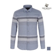 인디안 TREMOLO 린넨 코튼 스트라이프 슬림핏 셔츠_ TRNNLVS1531