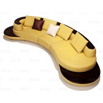 3.5인용쇼파 6인용쇼파 중고쇼파 암소 진짜 가죽 소파 단면 거실 소파 코너 홈, 타원형 테이블