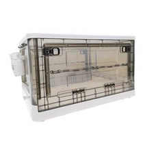 강아지산소방 호흡 아크릴 가정용 접이식 소동물, 그레이 28L