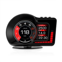 hud 헤드업디스플레이 카플레이모니터 추천 자동차 HUD 디스플레이 OBD2 GPS 듀얼 시스템 헤드 업 게이지, 01 Black