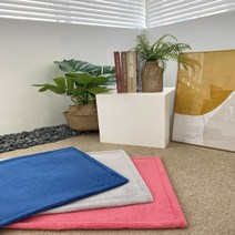 마시멜로 사계절 먼지없는 미끄럼방지 물세탁 다용도매트 극세사 단모 욕실 주방 현관 발매트 주문제작가능, 핑크