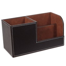 엑시토 모던클래식 데스크 멀티 펜 홀더 가죽정리함 국내당일발송, 브라운, 1개