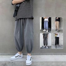 여름 느슨한 캐주얼 바지 9 피트 할란 린 바지 슬림 핏 긴 바지
