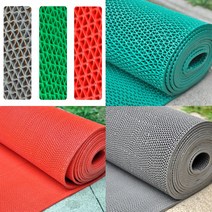 미끄럼방지 맘보 롤매트 A형 1M 단위 120X100cm 물빠짐매트 / 논슬립 웨이브 수영장 화장실 욕실 구멍 업소용 빌딩 아파트, 맘보 롤매트A형/그레이