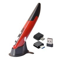 펜마우스 전자펜마우스 무선 펜마우스 블루투스 마우스 2.4G 무선 마우스 펜 800 1200 CPI 모양의 스타일러, 01 빨간, 한개옵션1