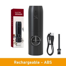 후추 분쇄기 가정용 깨 고추 소금 그라인더 충전식 전기 세트 충전베이스 포함 스테인리스 스틸 자동 양념 후추밀, [01] ABS Rechargeable