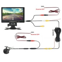 차량용 모니터 후석모니터 MJDOUD-차량용 모니터 12-24V 7 인치 AHD 1024x600 후방 카메라 보안 주차, 01 700AHD-XGYS-6M