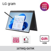 LG NEW 그램 12세대 노트북 16T90Q-GA79K, 16T90Q-GA79K(SSD교체), Windows11, 16GB, 2TB, 코어i7, 옵시디안 블랙