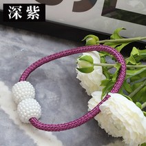 마그네틱 커튼 래칫 타이 다운 크리에이티브 고급 밴드 심플한 로프 쌍, Purple+Two 1 Pair
