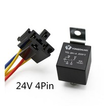 릴레이 자동차릴레이 45 핀 방수 자동차 릴레이 긴 일반적으로 헤드 라이트 에어컨 용 DC 12V/24V 열림, 06 4P 24V 40A