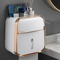 네모생활 욕실 방수 휴지케이스 화이트골드 다크골드 당일발송