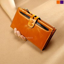 천연소가죽 카드 장지갑 휴대폰 파우치 엄마선물