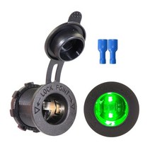 경운기가격 미니경운기12-24V 자동차 전원 콘센트 교체 방수 어댑터 액세서리 LED 디스플레이 보트 오토바, 03 Green