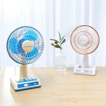 리오 레트로 무선선풍기 클래식 탁상용 선풍기 2Color, 골드
