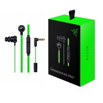 레이저 블랙샤크v2pro RAZER Blackshark V2 Pro pro 3.5mm 이어폰 형 헤드폰 볼륨 컨트롤 razer hammerhead pro 용 마이크 헤드셋 유선, 초록