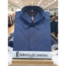 [로베르따셔츠] 면60수 캐쥬얼 청블루 슬림핏셔츠 RI3-752-2