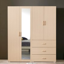 가이온 시에나 1600 3단서랍 거울도어 장롱 옷장 세트, 메이플