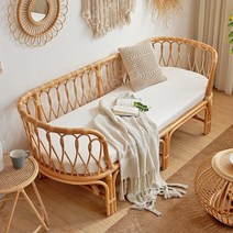 등나무소파 작은 아파트 더블 3인 인도네시아 리얼 등나무 아트 인스심플 홈스테이 레저 가구 라탄 동남아가구, 다른, 가장자리