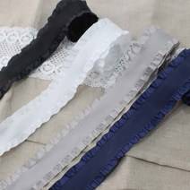 도매 프릴 레이스 리본 헤어악세사리 재료 38mm 20마