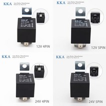 자동차 컨버터 인버터 퓨즈 포함 릴레이 모터 보트 12V 24V 4 핀 5 40A 80A, 5.40A Relay - 12V 4Pin with So, 1개