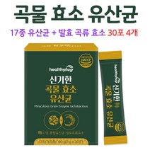 곡물 효소 유산균 곡물발효효소 역가수치 미숫가루맛, 4개, 30포
