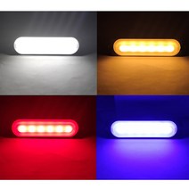 피트인 화물차 12v 24v LED 면발광 미니 차폭등 싸이키 4구 6구, 4구(오렌지)