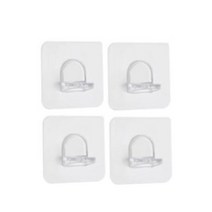 PKFARM 무타공 투명 선반받침대 (4P 1SET) 파티션 고정 매직후크 신발장받침대 수납장받침대, 1SET