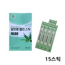 알로에젤리 먹는 알로에 다당체 젤리 농축 젤리 스틱 사포나리아 콜라겐 국내산 효능, 1개, 15스틱 1박스