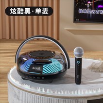 마이크 휴대용 노래방 블루투스 무선, 블랙