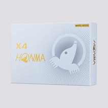 혼마골프공 X4 신상품 4피스구조 12구구성급우레탄커버 완벽한 터치감 선물추천 비거리 방향성 골프공, 화이트12구 1박스