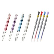 유니 시그노 스타일핏트 젤잉크 리필심 UMR-109 0.38mm, 0 혼합(흑1청1적1보라1+홀더4색핑크, 1세트