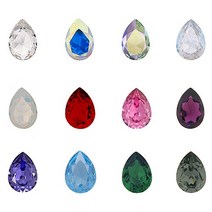 SWAROVSKI 스와로브스키 페어 V-컷 중 10x8mm, AB／옵션명2