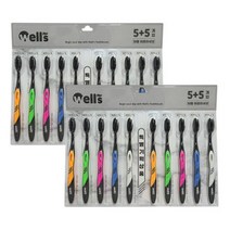 웰스 차콜 이중미세모 20개 칫솔