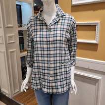 BCBG 비씨비지 여름신상품22 베네 체크 블라우스
