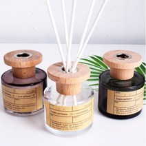 라임블러썸 [라임블러썸]심플 우드 차량용 천연 디퓨저 실내 방향제 100ml, 브라운_밤쉘