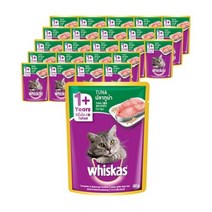 위스카스 고양이 주식 파우치 참치, 80g, 48개