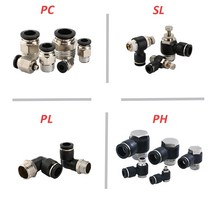 에어 톱 직소 블랙 에어 호스 피팅 1/8 4mm/6mm/8mm/10mm PC 튜브 커넥터 공압 퀵 커플 링 파이프, [04] SL, [05] 6-01 (6mm-1l8)