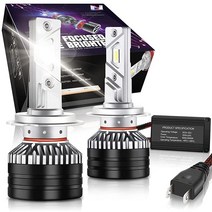 NUVISION LIGHTING 페어 H7 전구 10000 루멘 60W 슬림 LED 헤드라이트 하이로우 빔 안개등 조명 변환 HID 키트 디자인 (NVLSLSH7), Performance Design