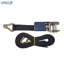 나이스본 25mm세트 미니 소형 자동바 깔깔이바 화물차용품 화물바 고정바 라쳇바 벨트 캠버클 타이다운 스트랩, 검정, 25mm x 6M 자동바세트