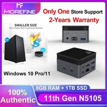 미니피씨 MOREFINE-M6S 미니 PC 게이밍 컴퓨터 인텔 N5105 8G LPDDR4 128GB/256GB Window10 pro 4K 60Hz HDMI windows 11, [01] 미국, [05] 8G 512GB