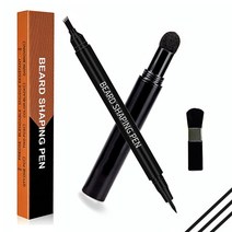 남성 수염 충전 펜 방수 및 오래 지속되는 연필 자연스러운 마무리 남성용, 02 black, 1개