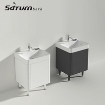 RSA-6520/새턴바스/욕실세면대/화장실세면기/세면대하부장/새턴세면대/욕실하부장/라운드하부장/욕실수납장/수건장, 자동, S자트랩 (바닥배수), 쿨그레이