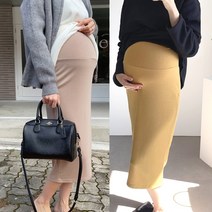 안감기모 압박없는 리얼스판 임산부 H라인 스커트 출산전후 베이직 만삭 출근 오피스룩